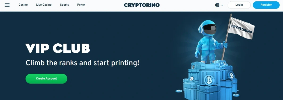 Cryptorino casino login and registration